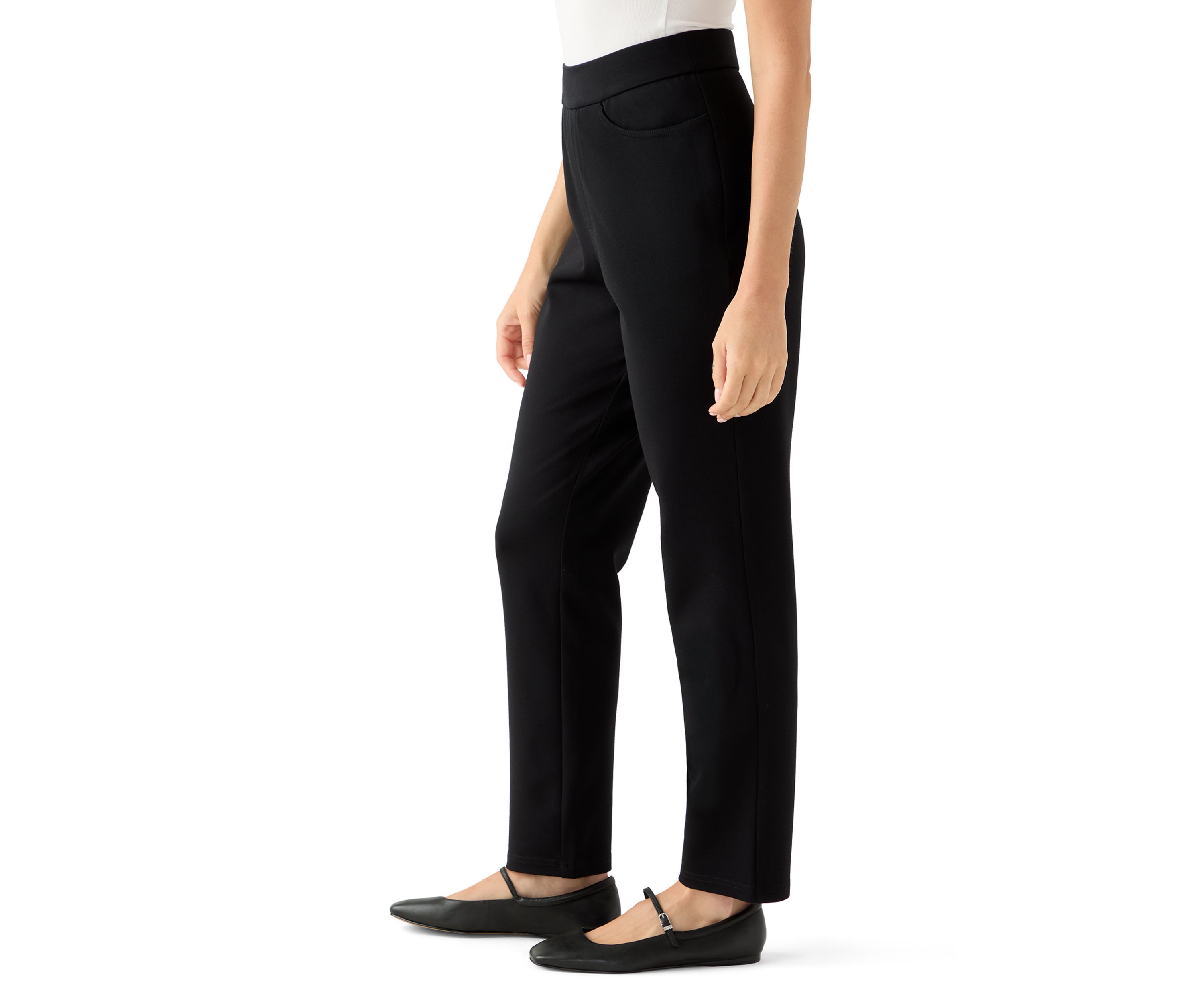 Petite Pull On Ponte Pants
