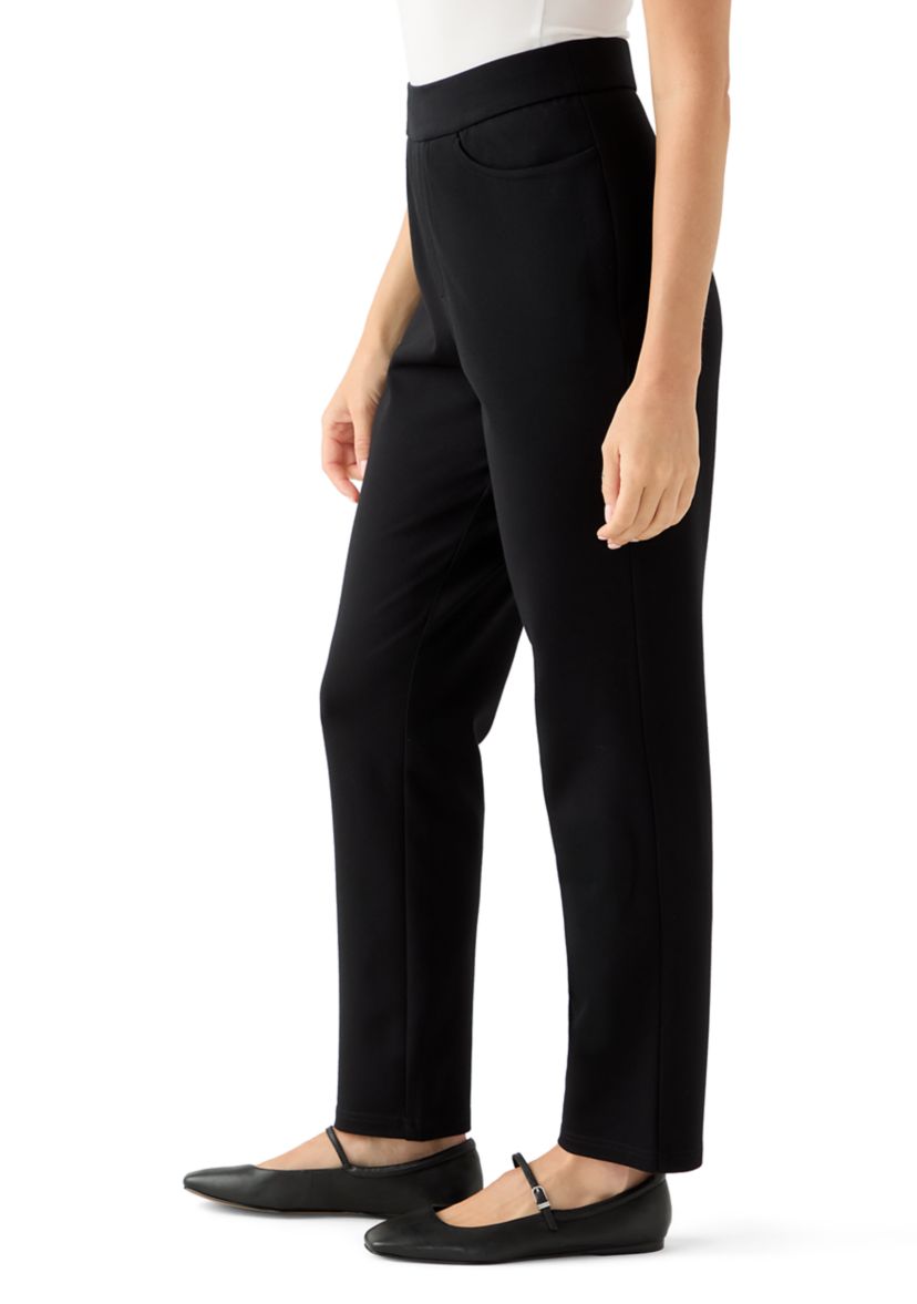 Petite Pull On Ponte Pants