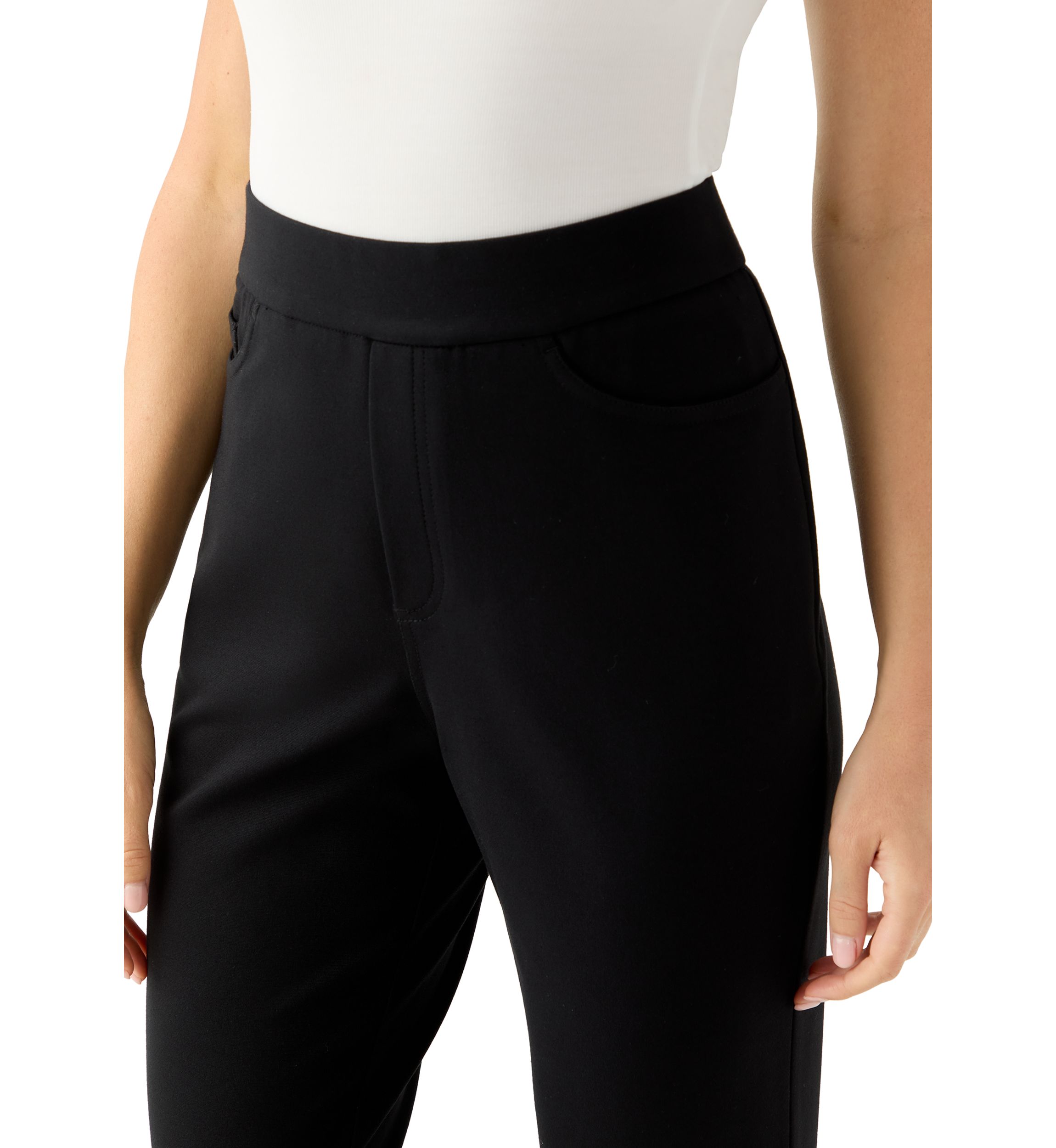 Petite Pull On Ponte Pants