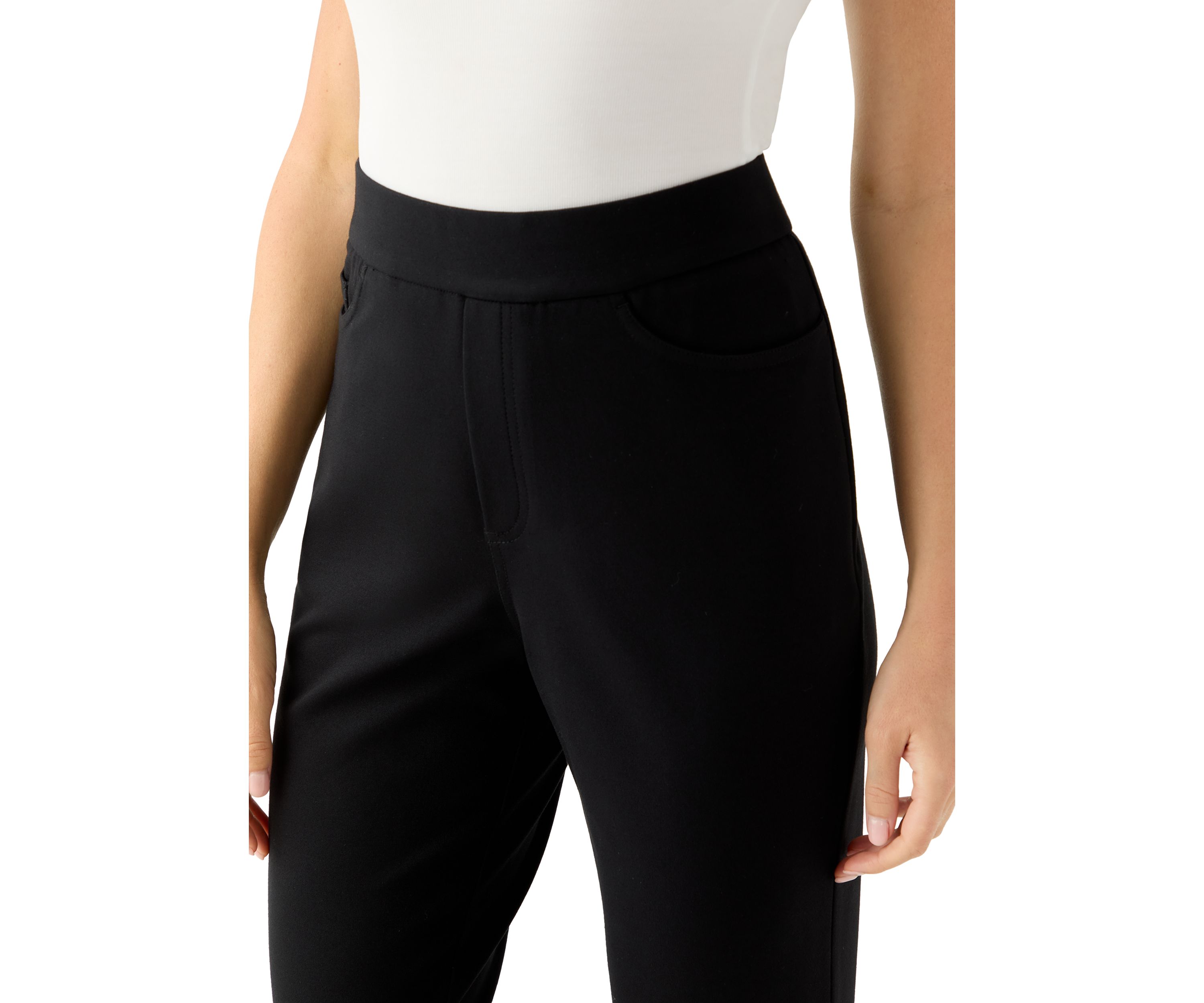 Petite Pull On Ponte Pants