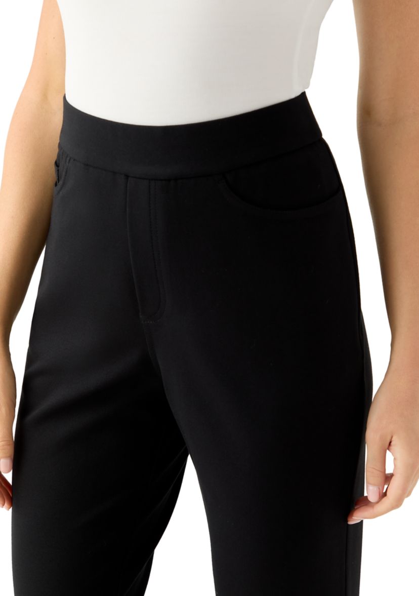 Petite Pull On Ponte Pants