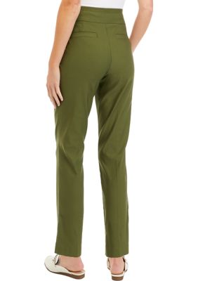 Kim Rogers Women's Petite Microfiber Solid Capris (Stone, 6P