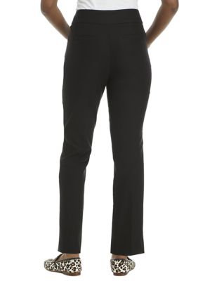 Denim & Co. Women's Petite Velour Joggers with Pockets Solid Black PXL Size