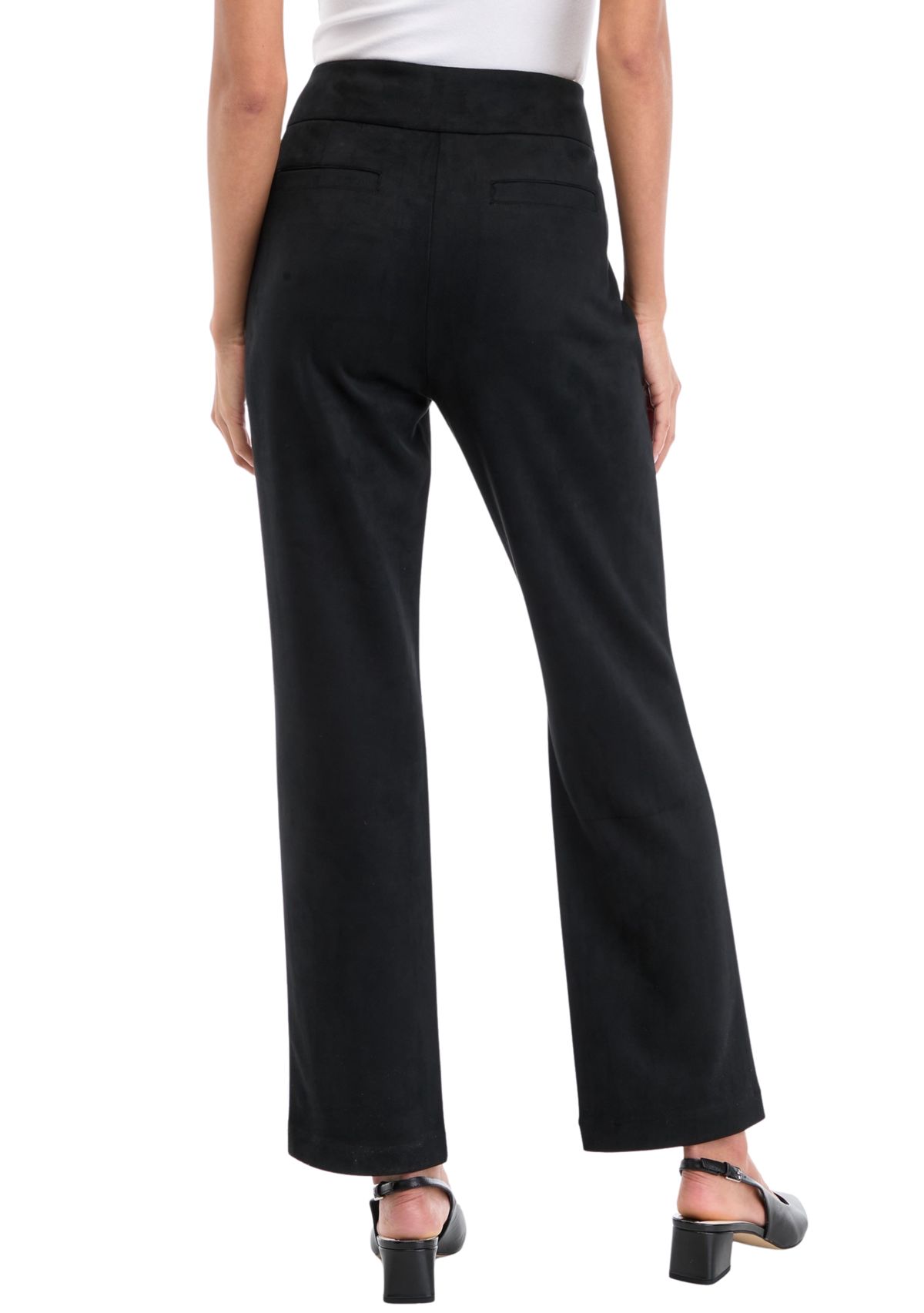 Petite Pull On Faux Suede Pants