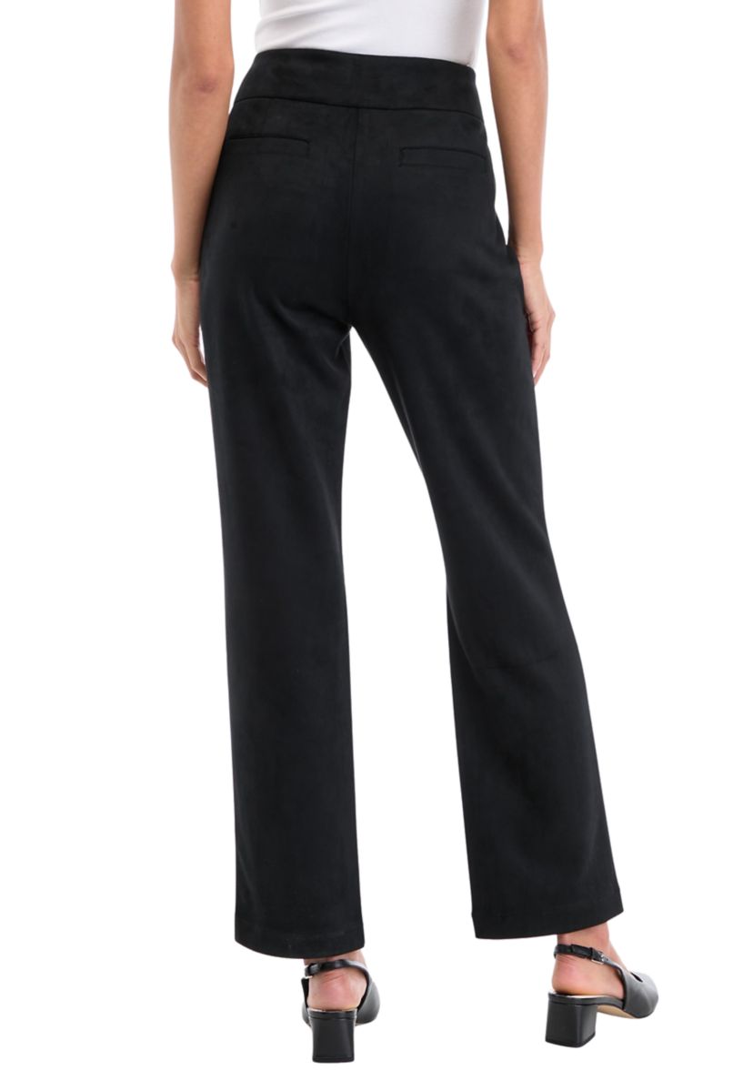 Petite Pull On Faux Suede Pants