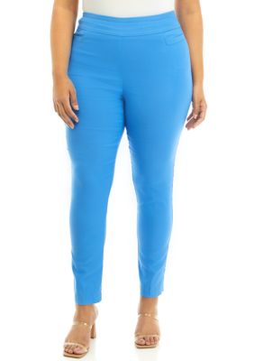 Kim Rogers Women's Size 20W Tummy Control Stretch Pants Navy Blue NWT