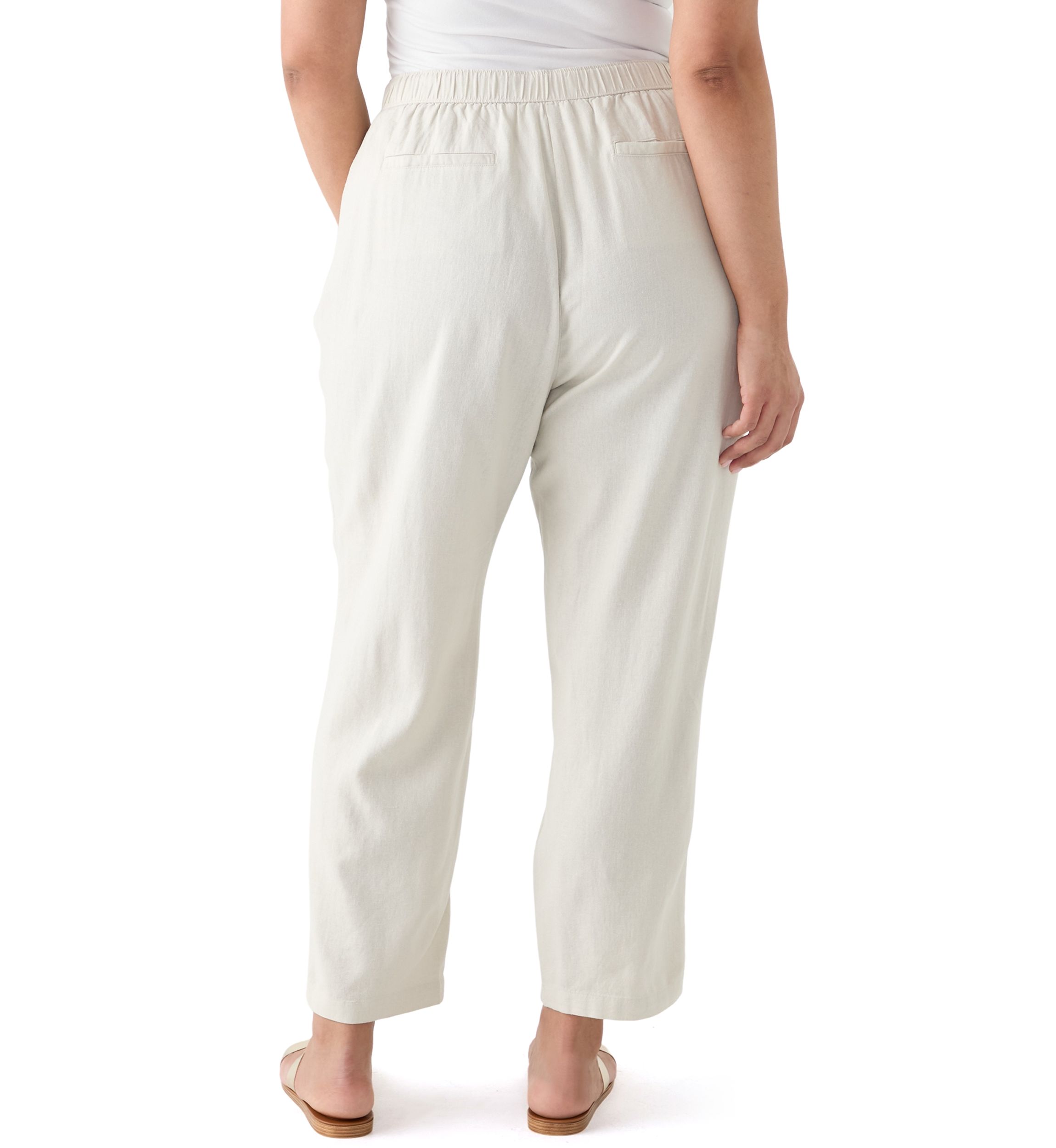 Plus Size Pull On Linen Pants