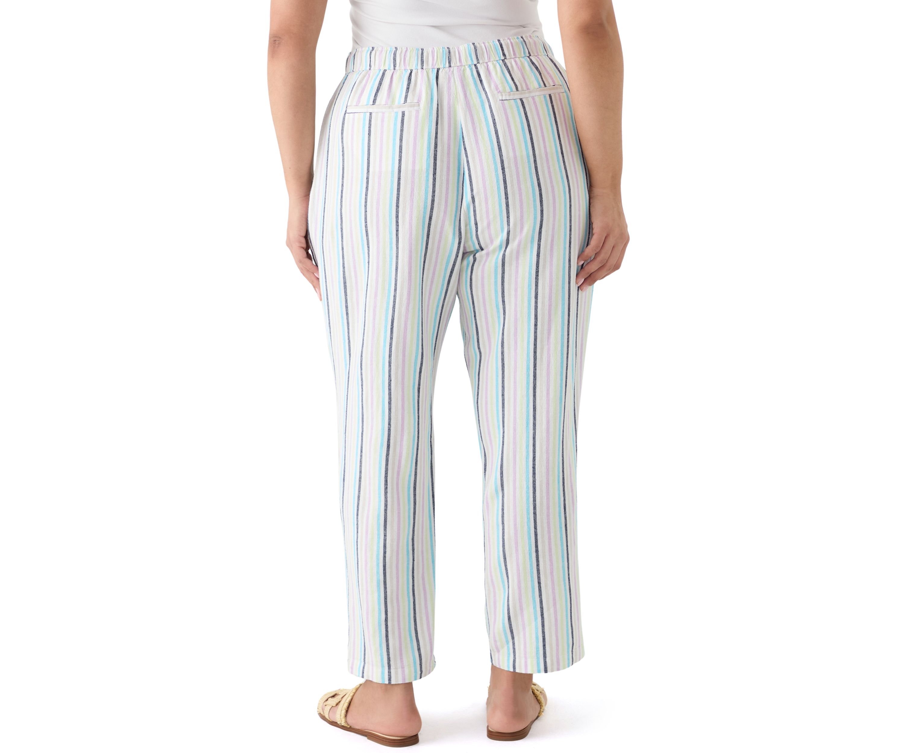 Plus Size Pull On Linen Pants