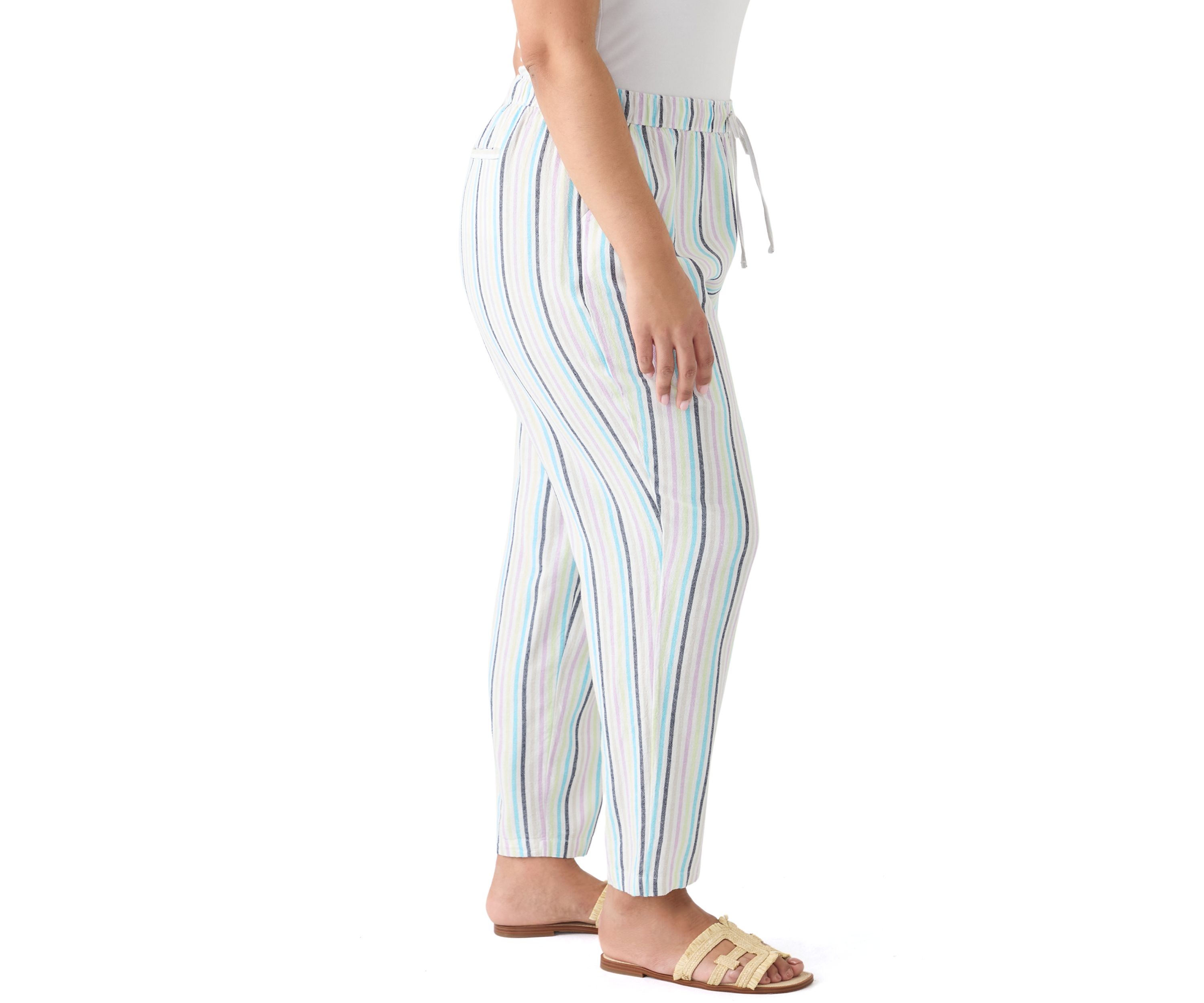 Plus Size Pull On Linen Pants