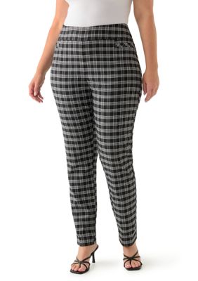 Kim Rogers Women's Plus Size Millennium Plaid Pants, 24 W