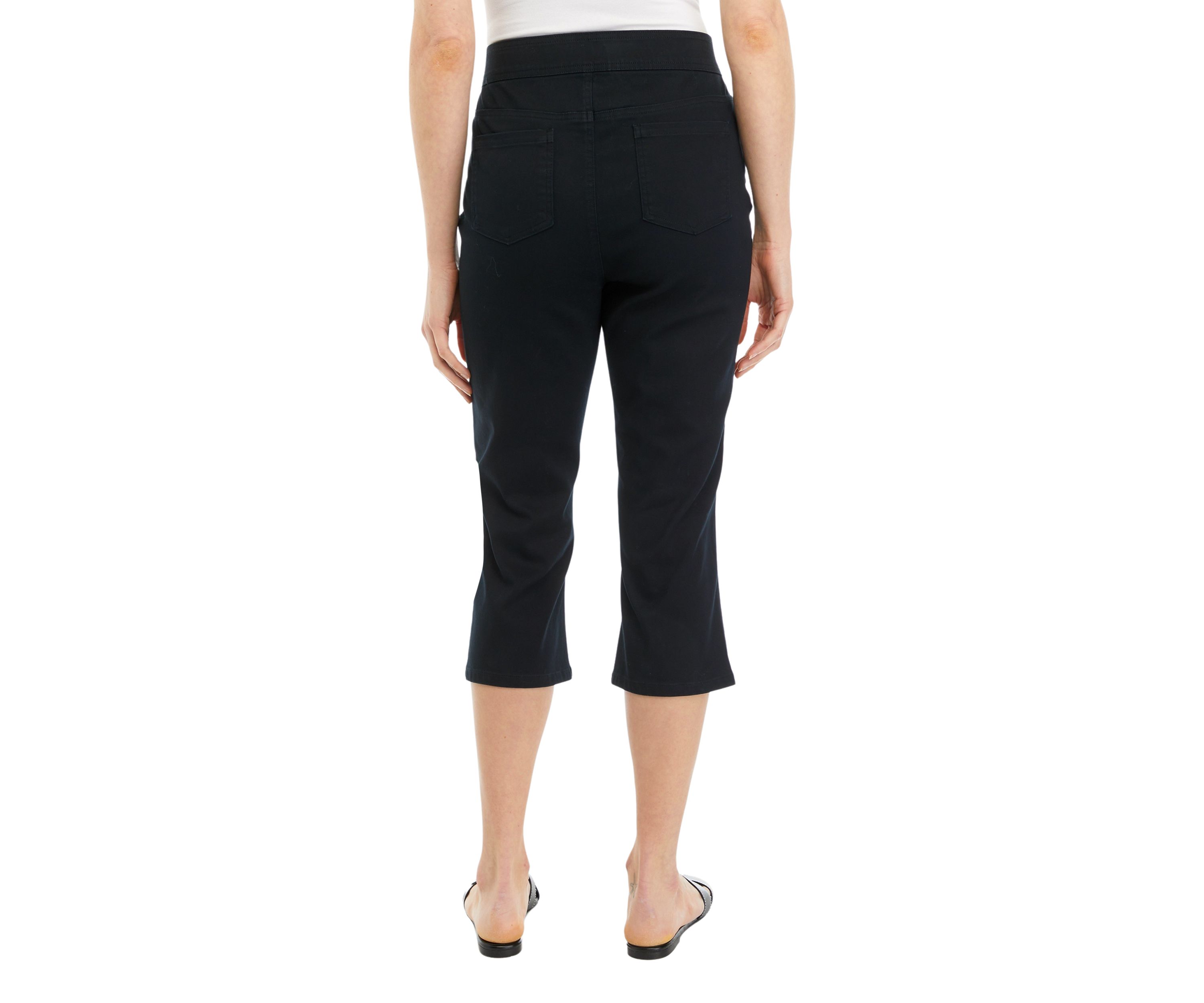 Womens Solid Cotton Capri Pants