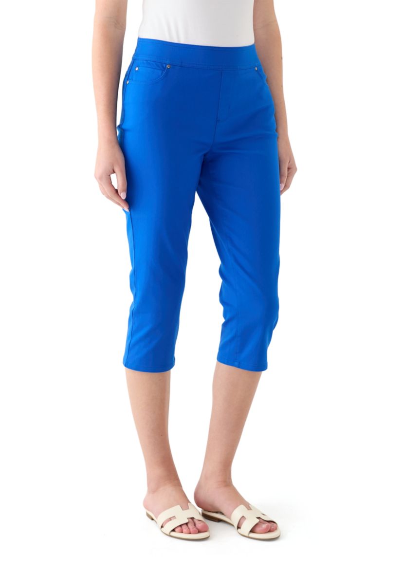Womens Solid Capri Pants