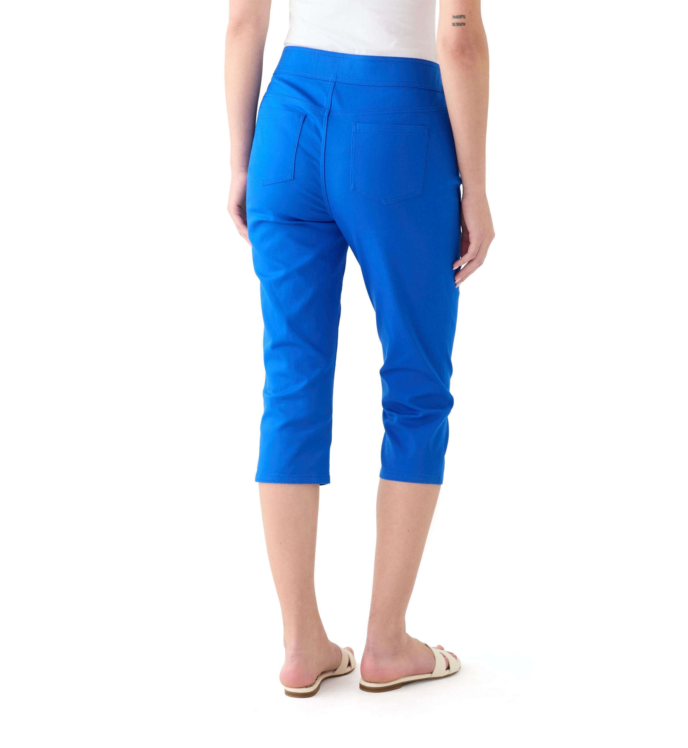 Womens Solid Capri Pants