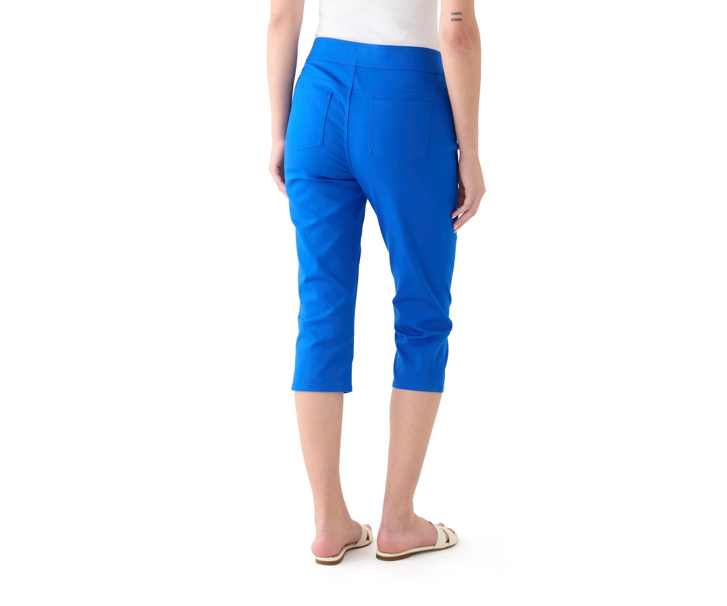 Womens Solid Capri Pants