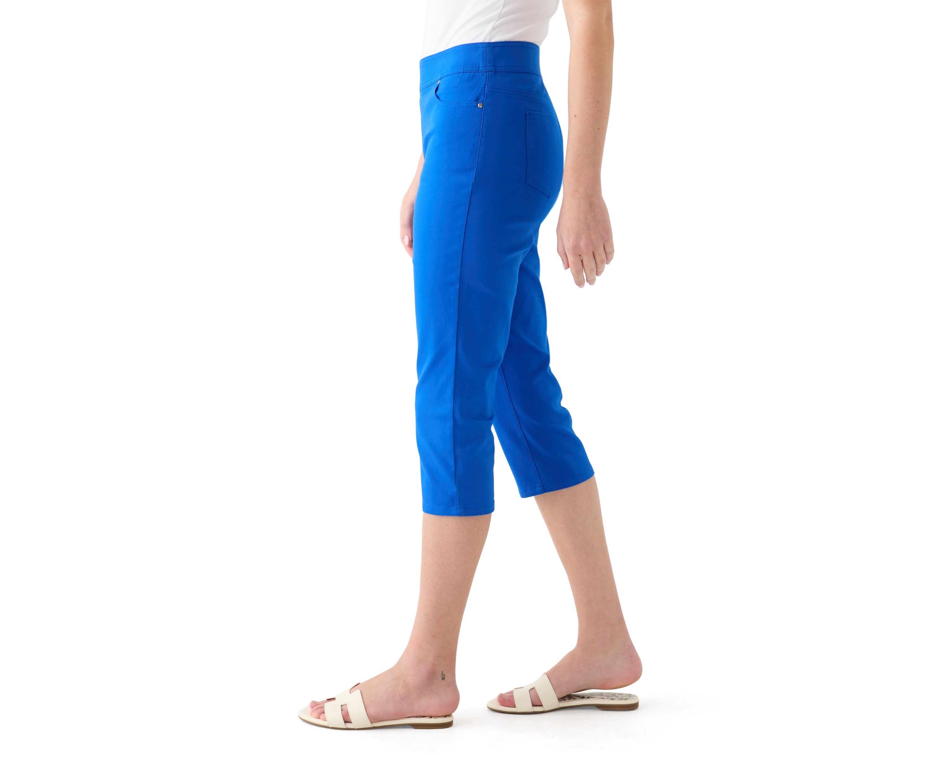 Womens Solid Capri Pants
