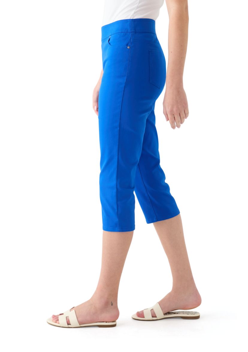Womens Solid Capri Pants