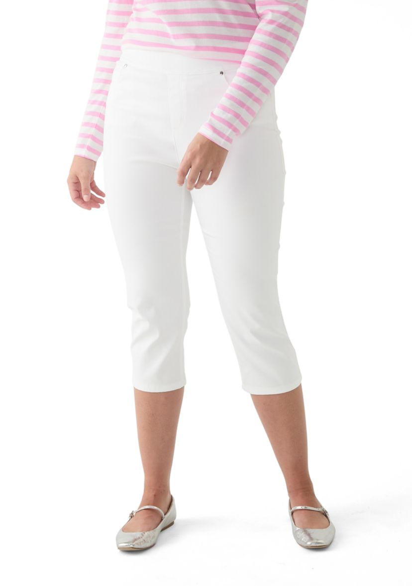 Womens Solid Capri Pants