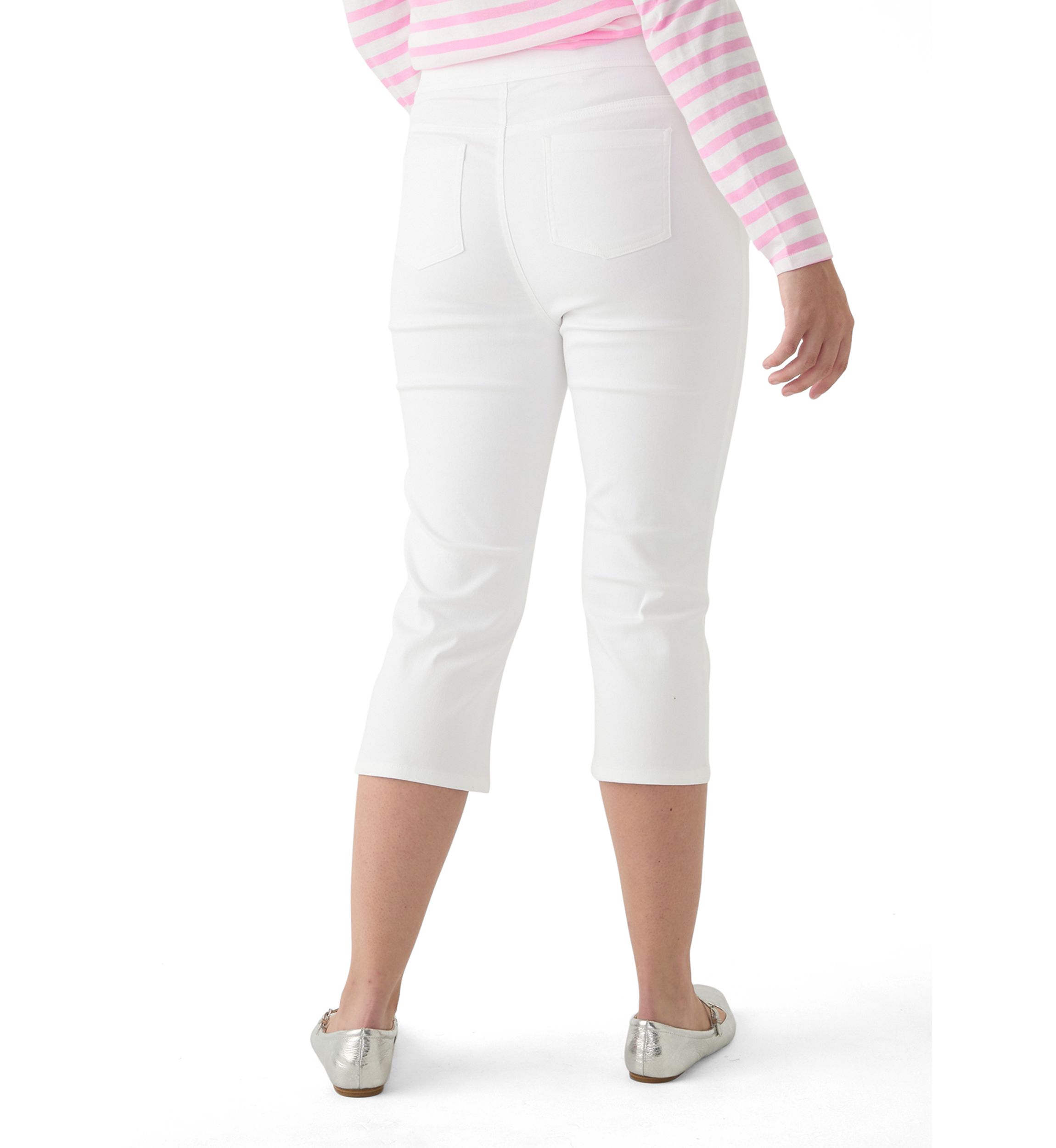 Womens Solid Capri Pants