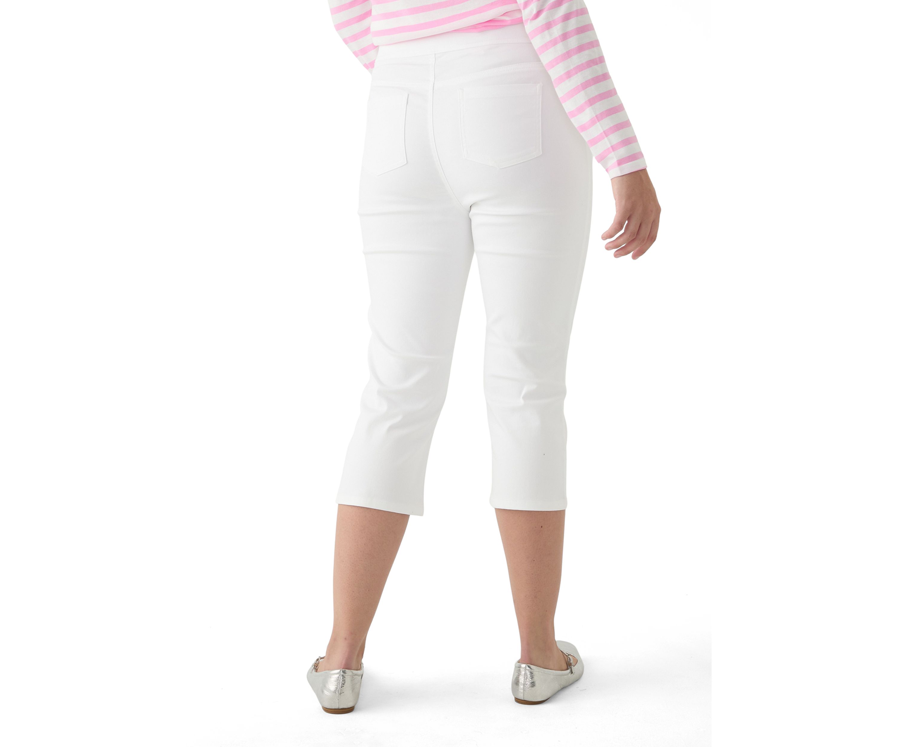 Womens Solid Capri Pants