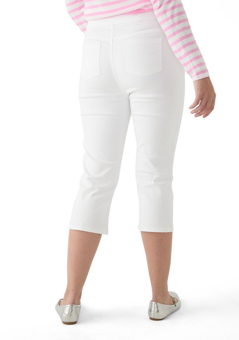 Womens Solid Capri Pants