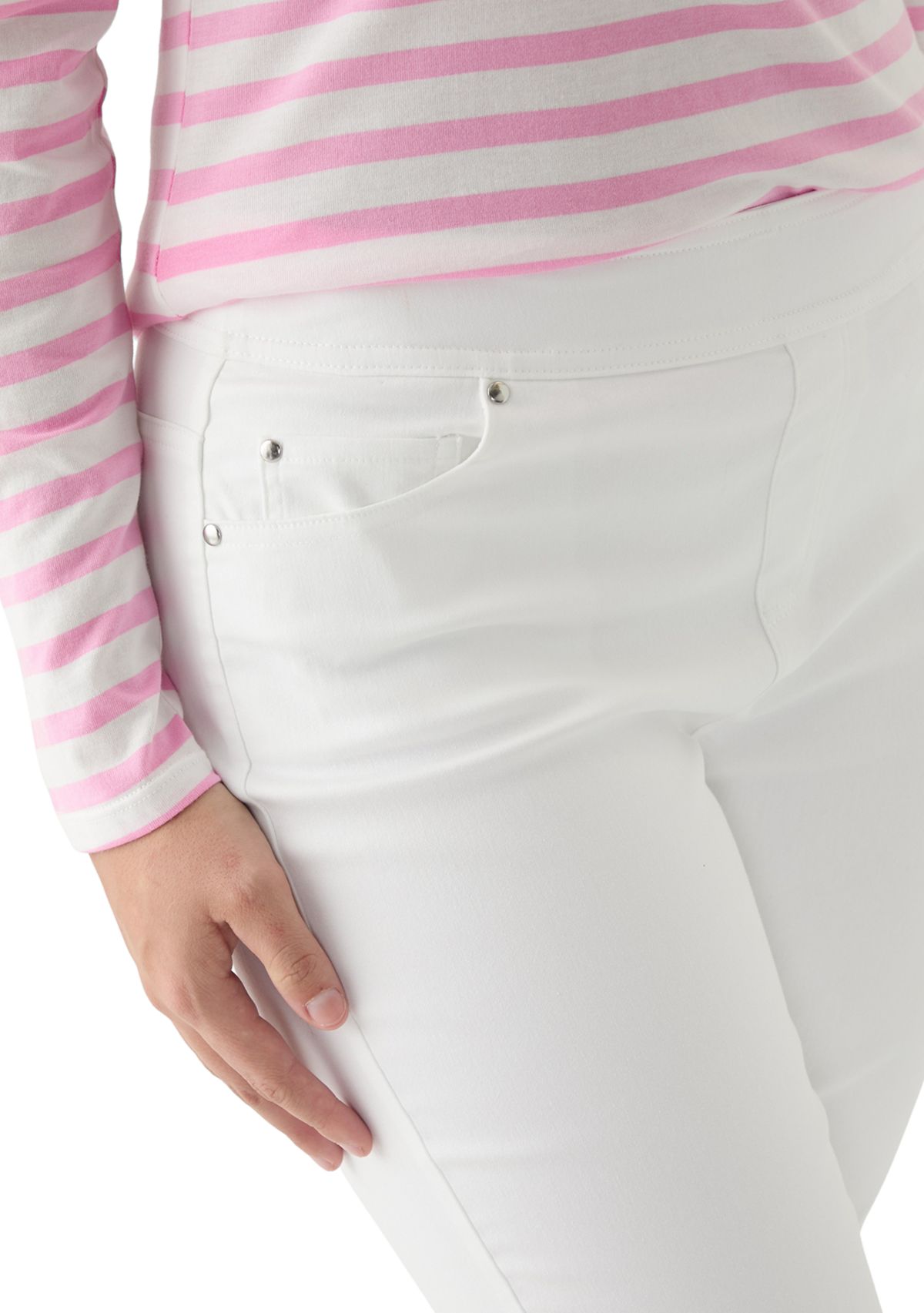 Womens Solid Capri Pants