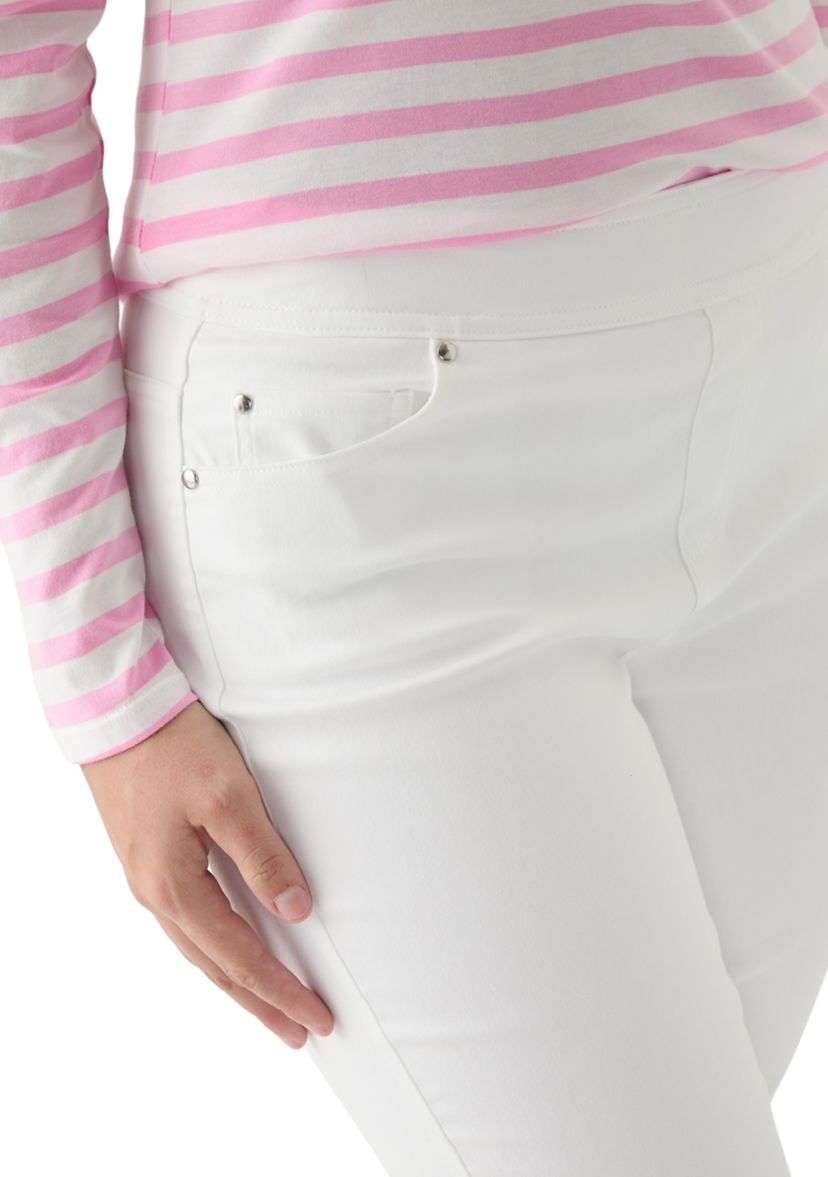 Womens Solid Capri Pants