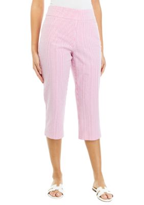 Kim Rogers® Women's Seersucker Cropped Pants | belk