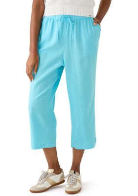 Kim Rogers® Women's Pull On Linen Crop Pants | Belk