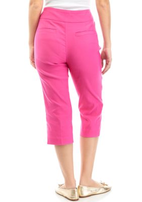 Kim Rogers Women's Super Stretch Woven Capri Pants (Coral Coast, 4