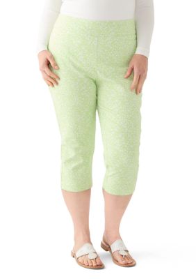 Kim Rogers Women's Plus Size Lighthouse Scenic Straight Leg Capri Pants, 16W -  0696073882829