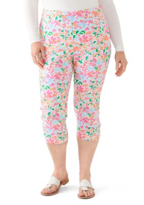 Kim Rogers Women's Plus Size Lighthouse Scenic Straight Leg Capri Pants, 16W -  0696073882874