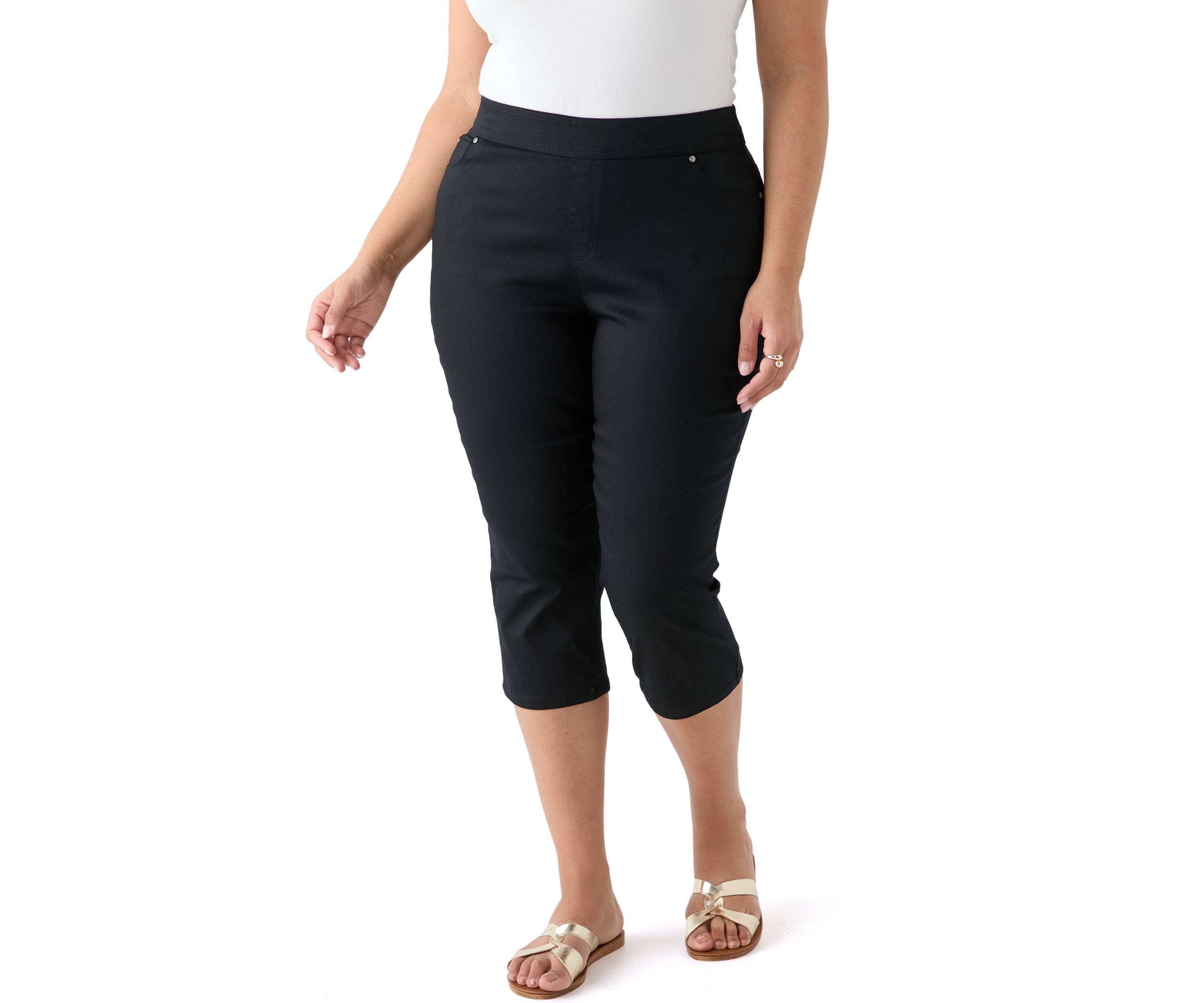 Plus Size Cotton Blend Capri Pants