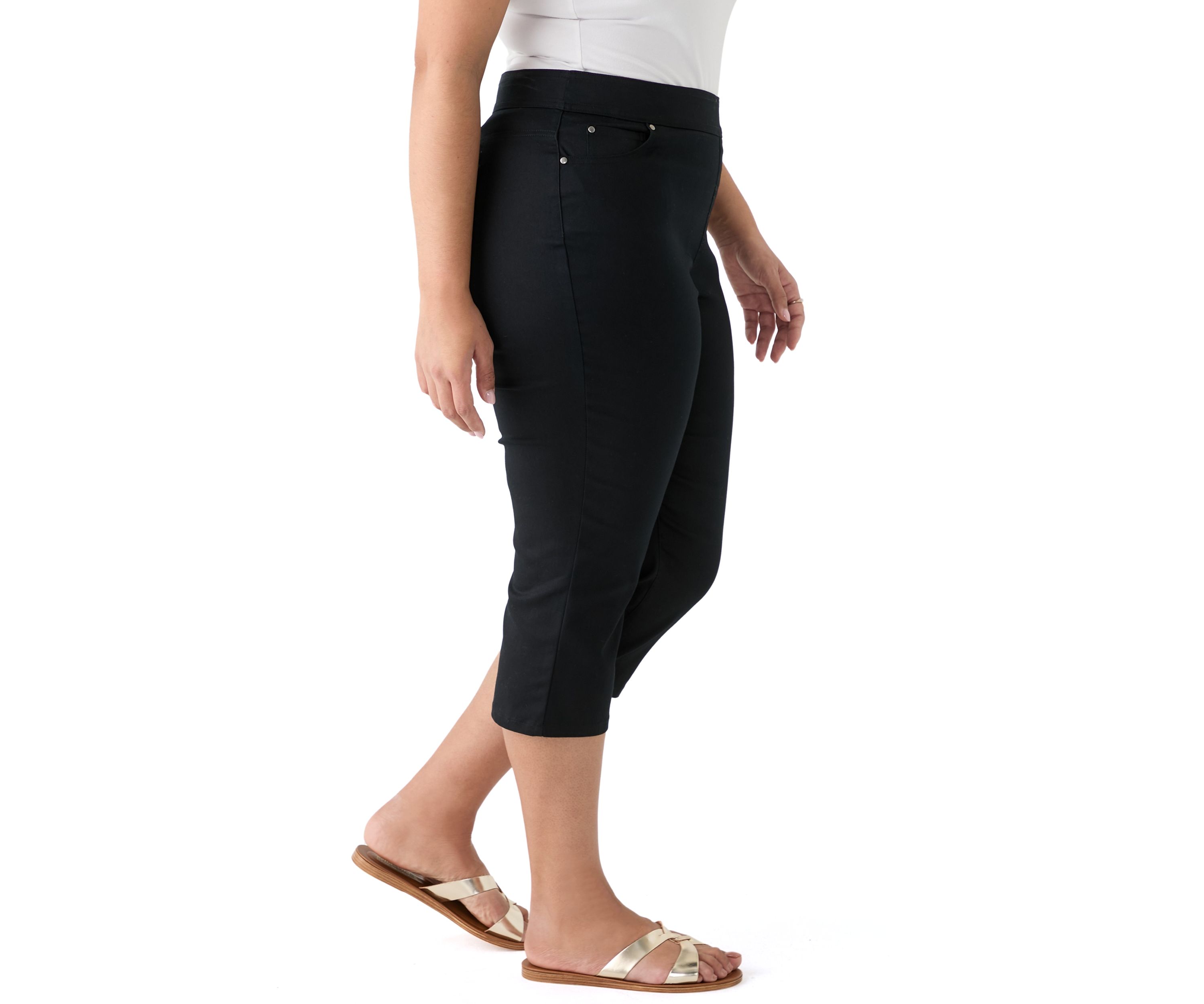 Plus Size Cotton Blend Capri Pants