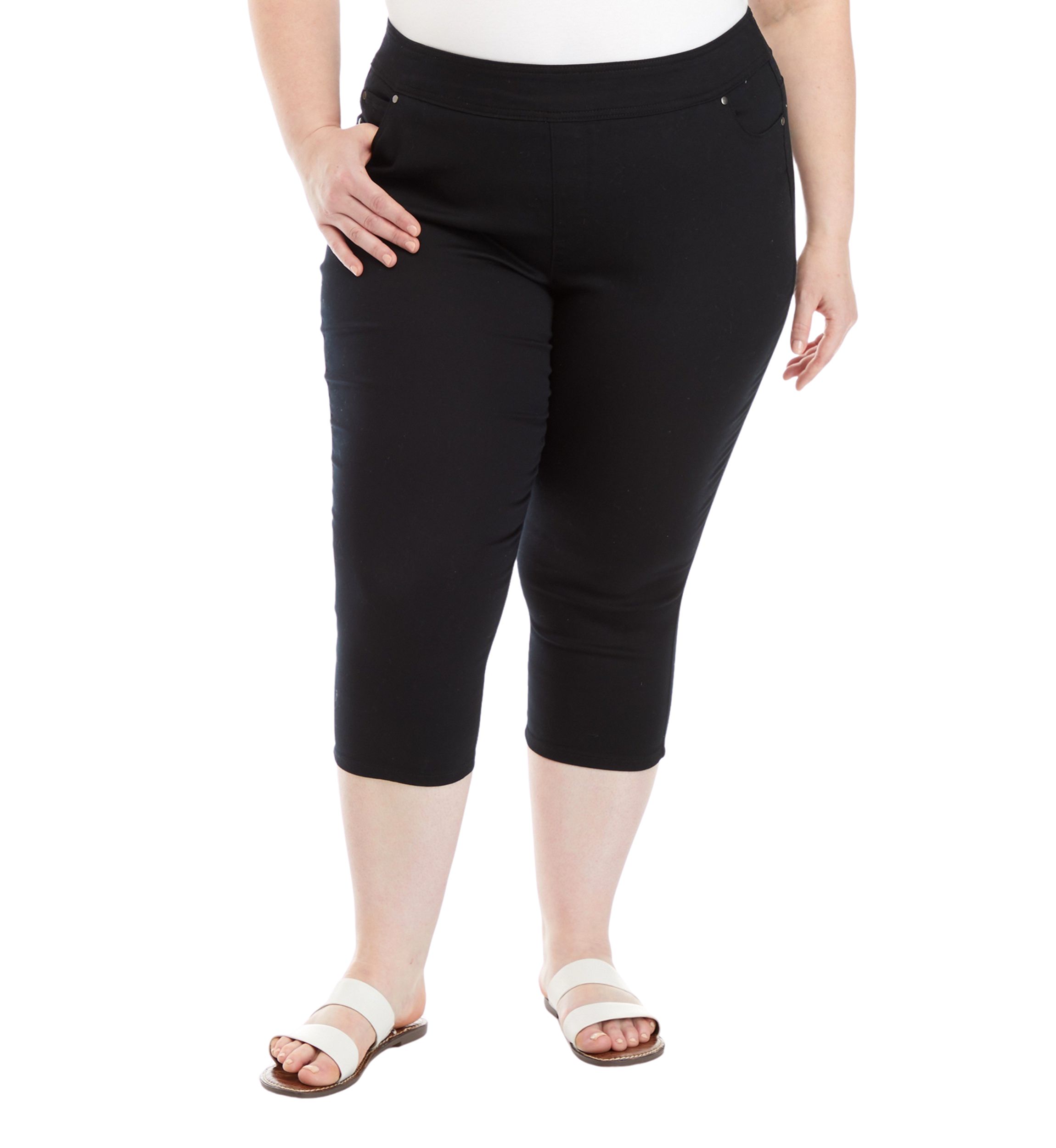 Plus Size Cotton Blend Capris
