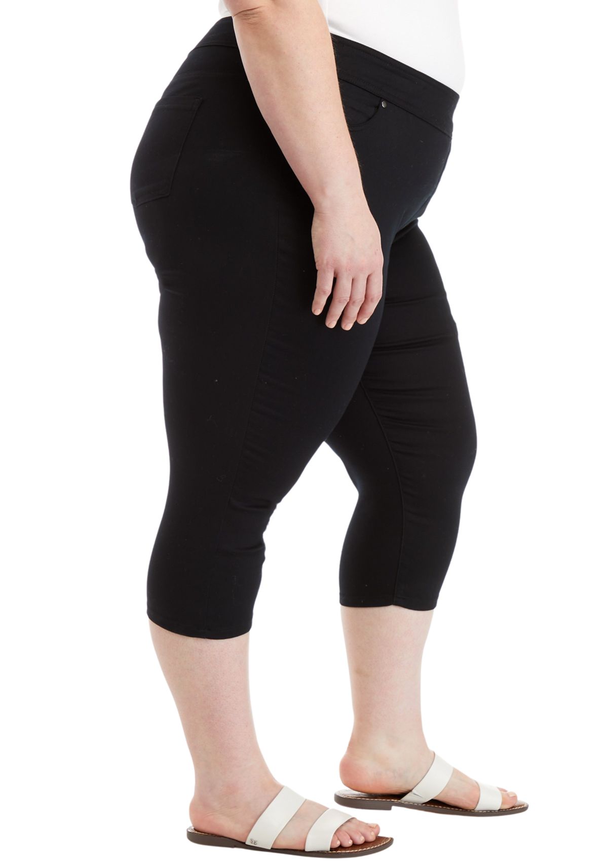 Plus Size Cotton Blend Capris