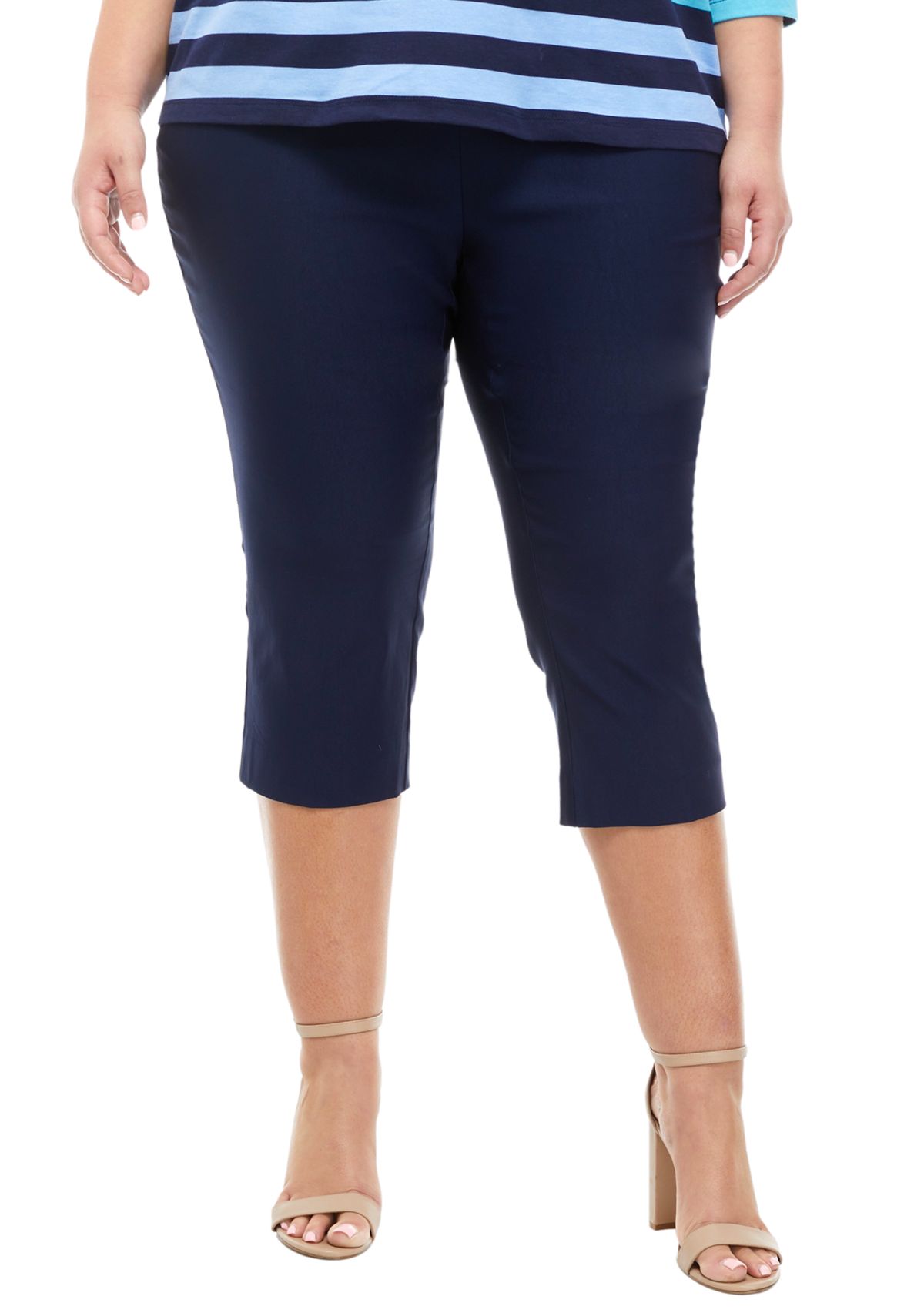 Plus Size Solid Millennium Capris