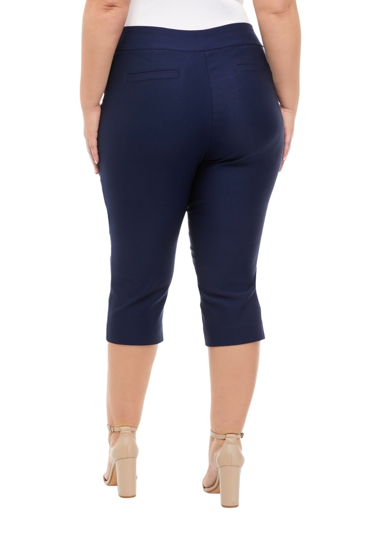Plus Size Solid Millennium Capris