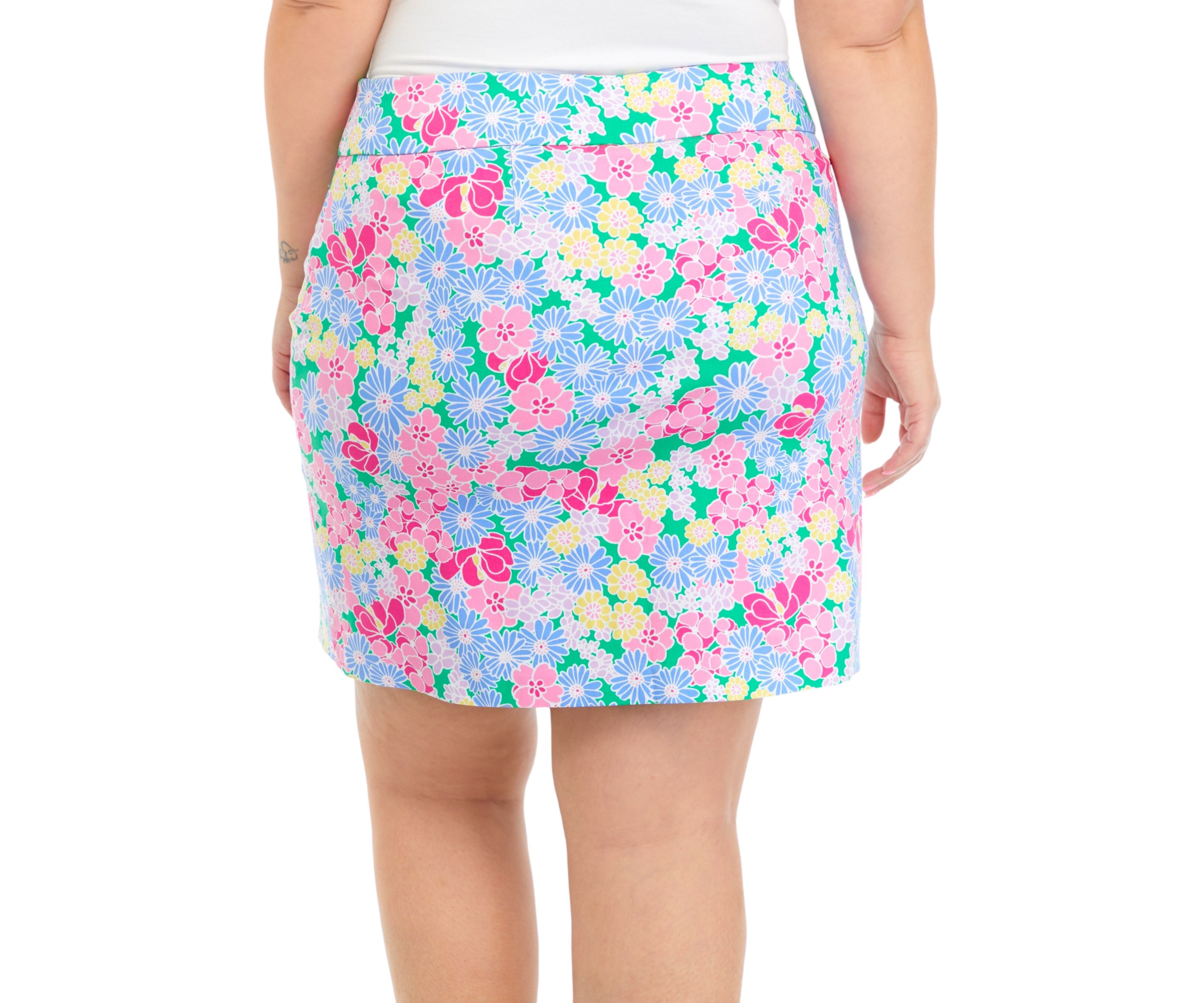Plus Size Floral Skort 