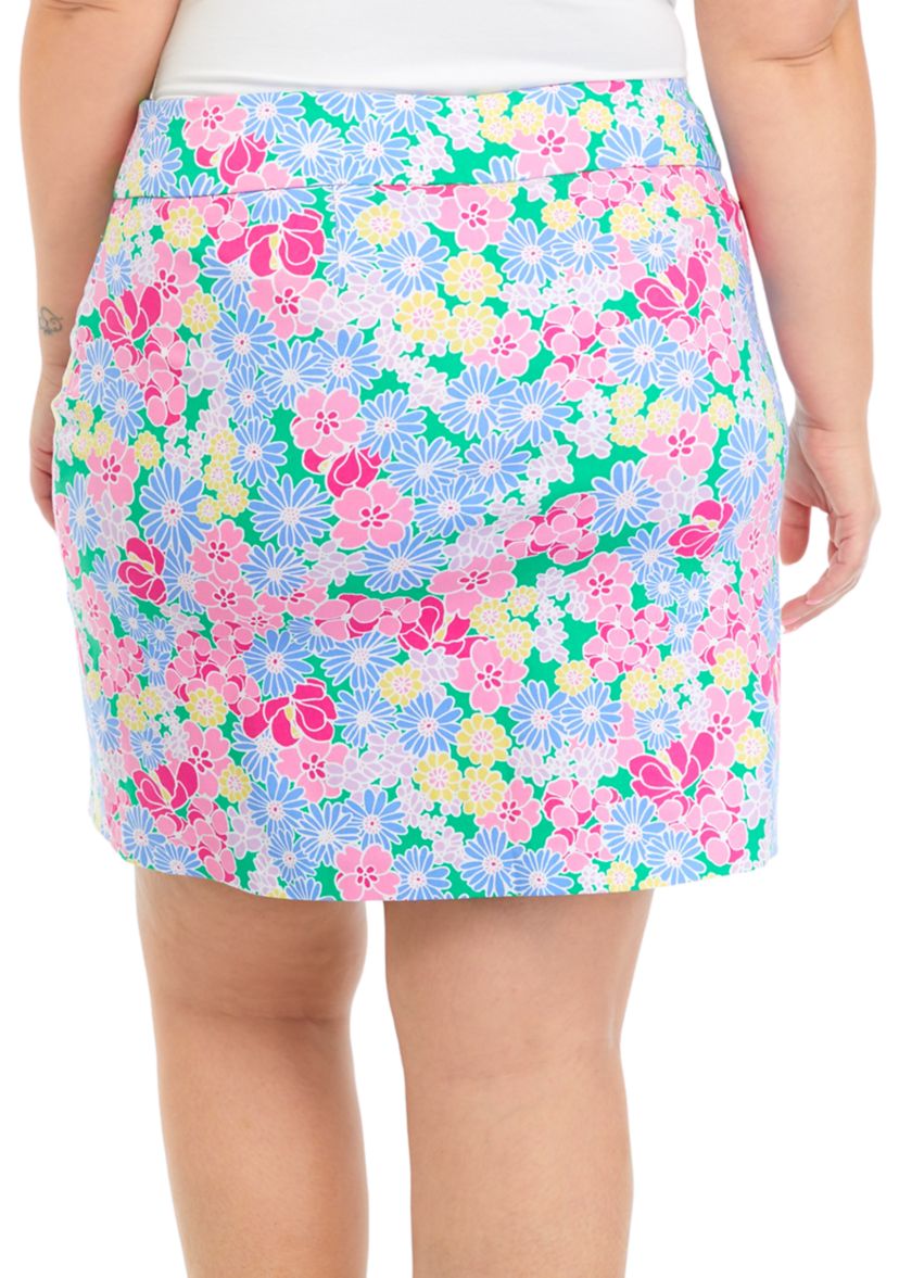 Plus Size Floral Skort 
