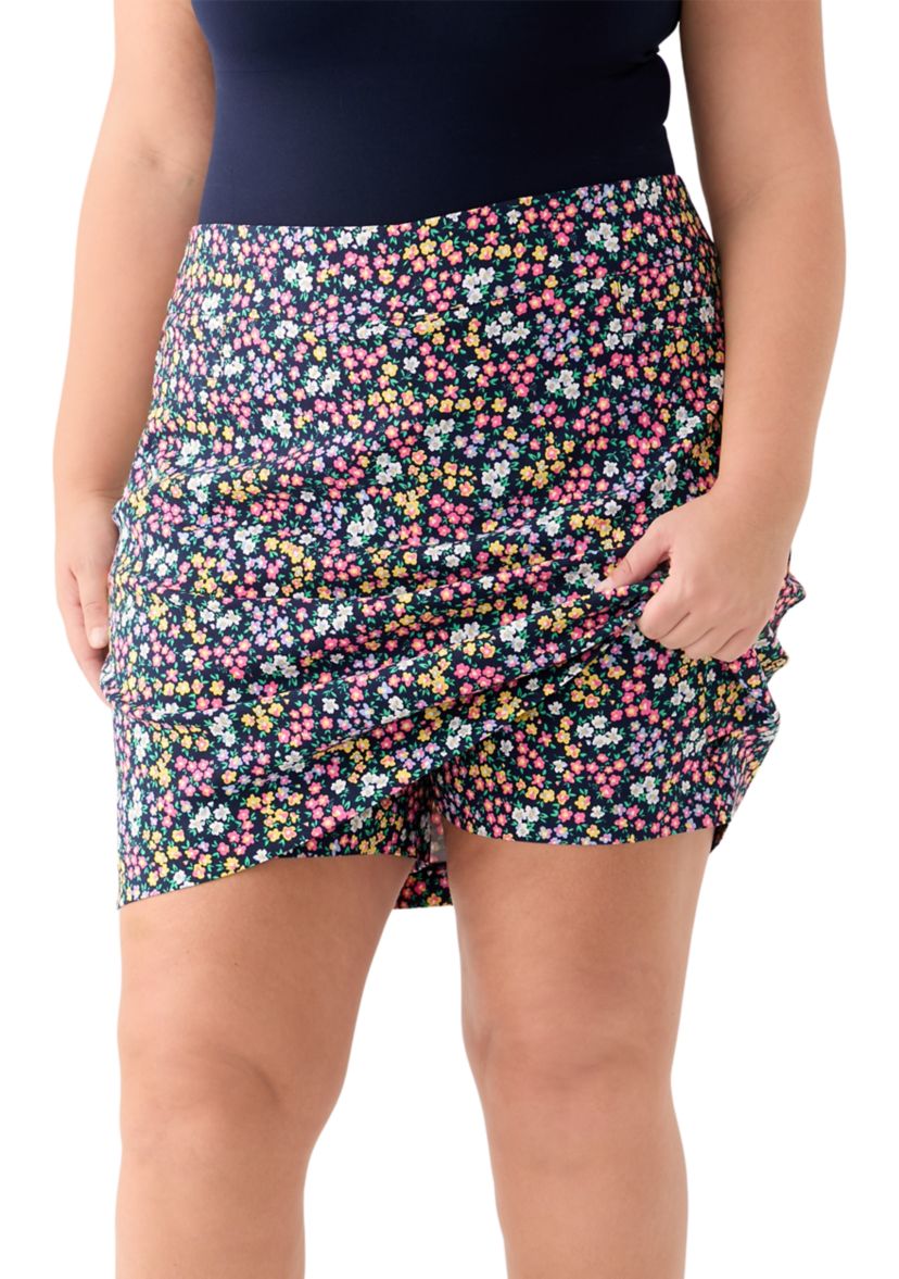Plus Size Millennium Printed Skort
