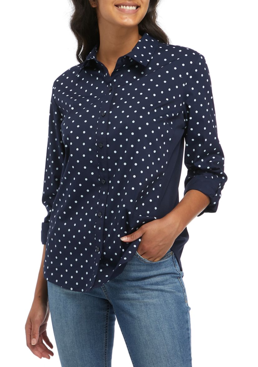 Womens Roll Tab Knit to Fit Shirt 