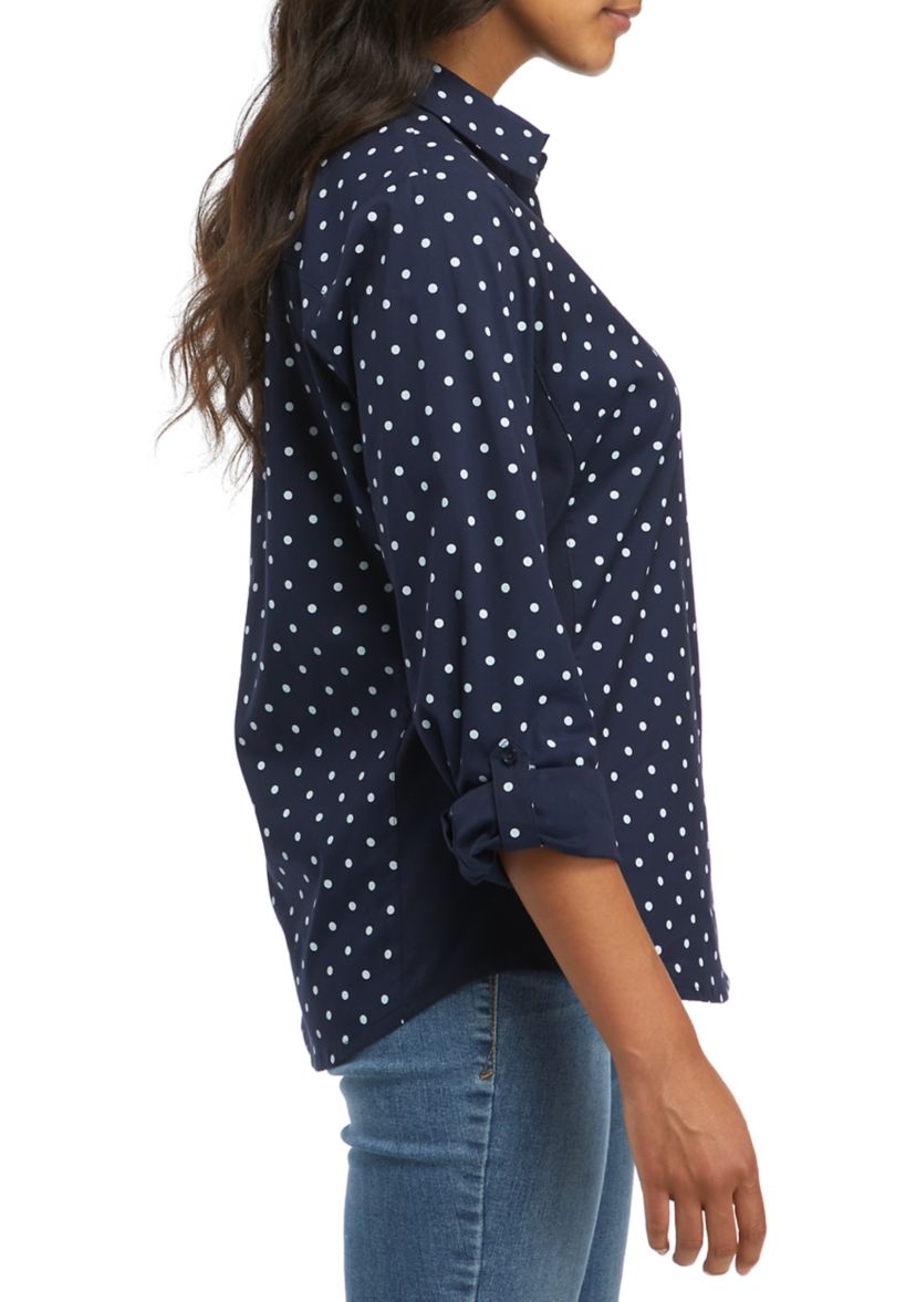 Womens Roll Tab Knit to Fit Shirt 