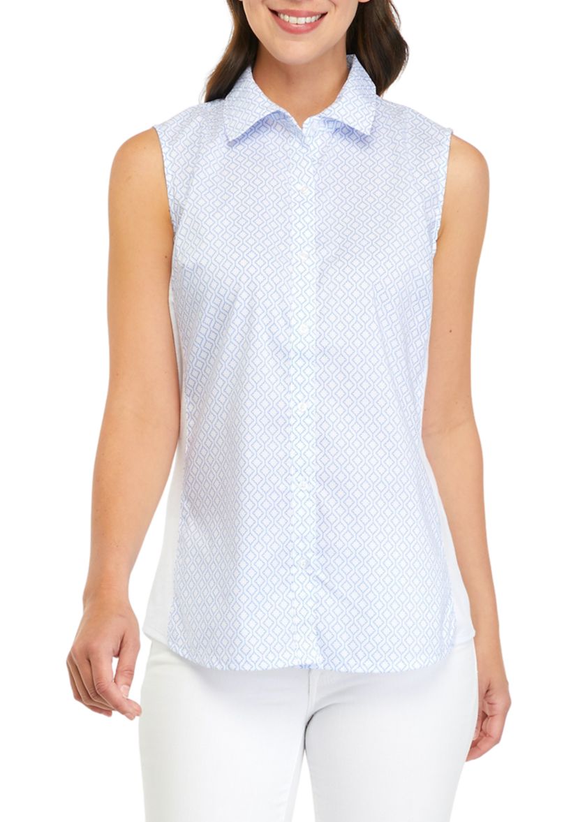 Womens Sleeveless Knit to Fit Shirt 