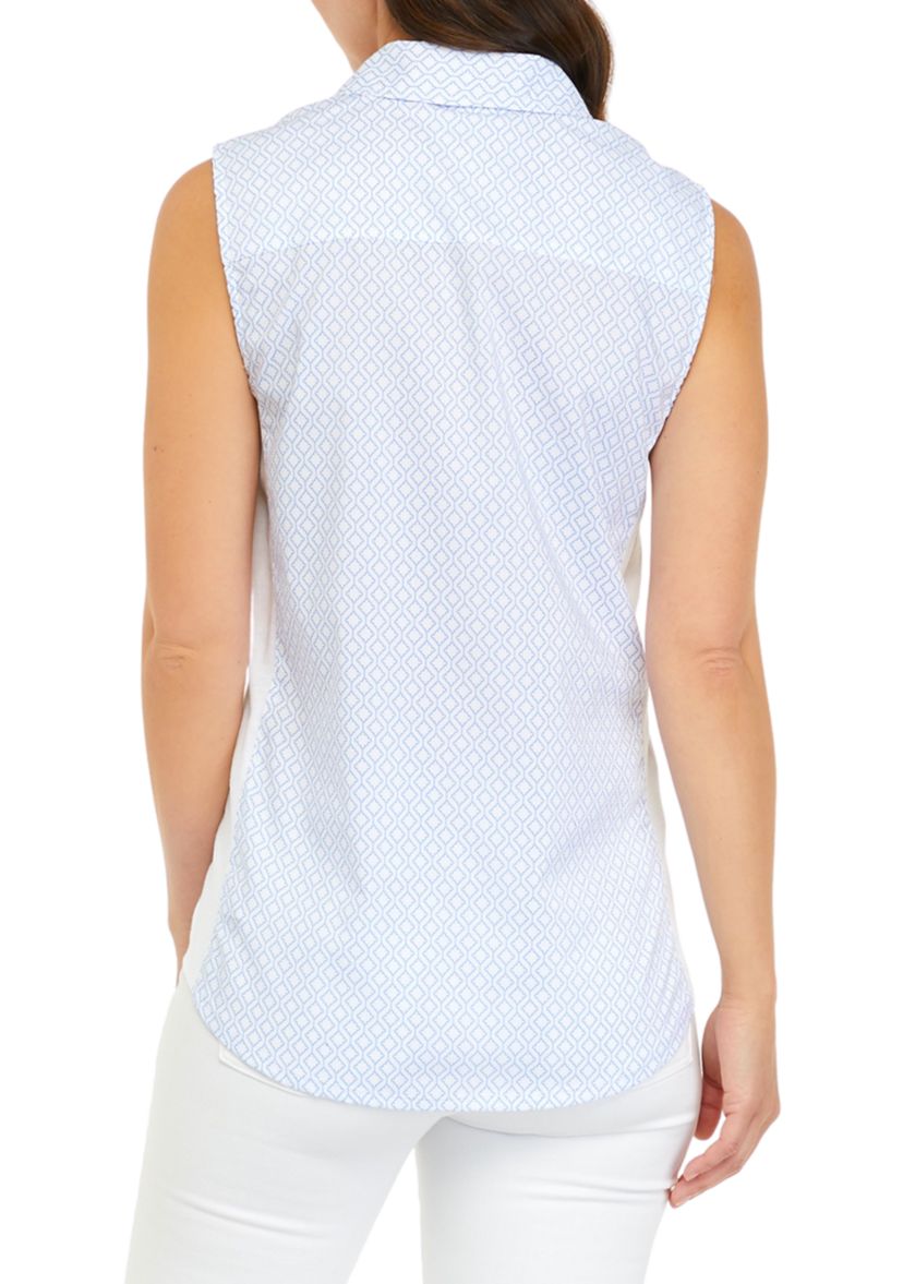 Womens Sleeveless Knit to Fit Shirt 