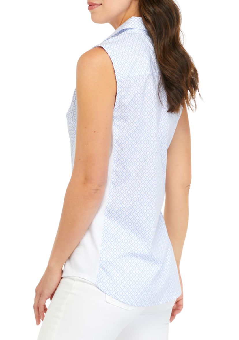 Womens Sleeveless Knit to Fit Shirt 