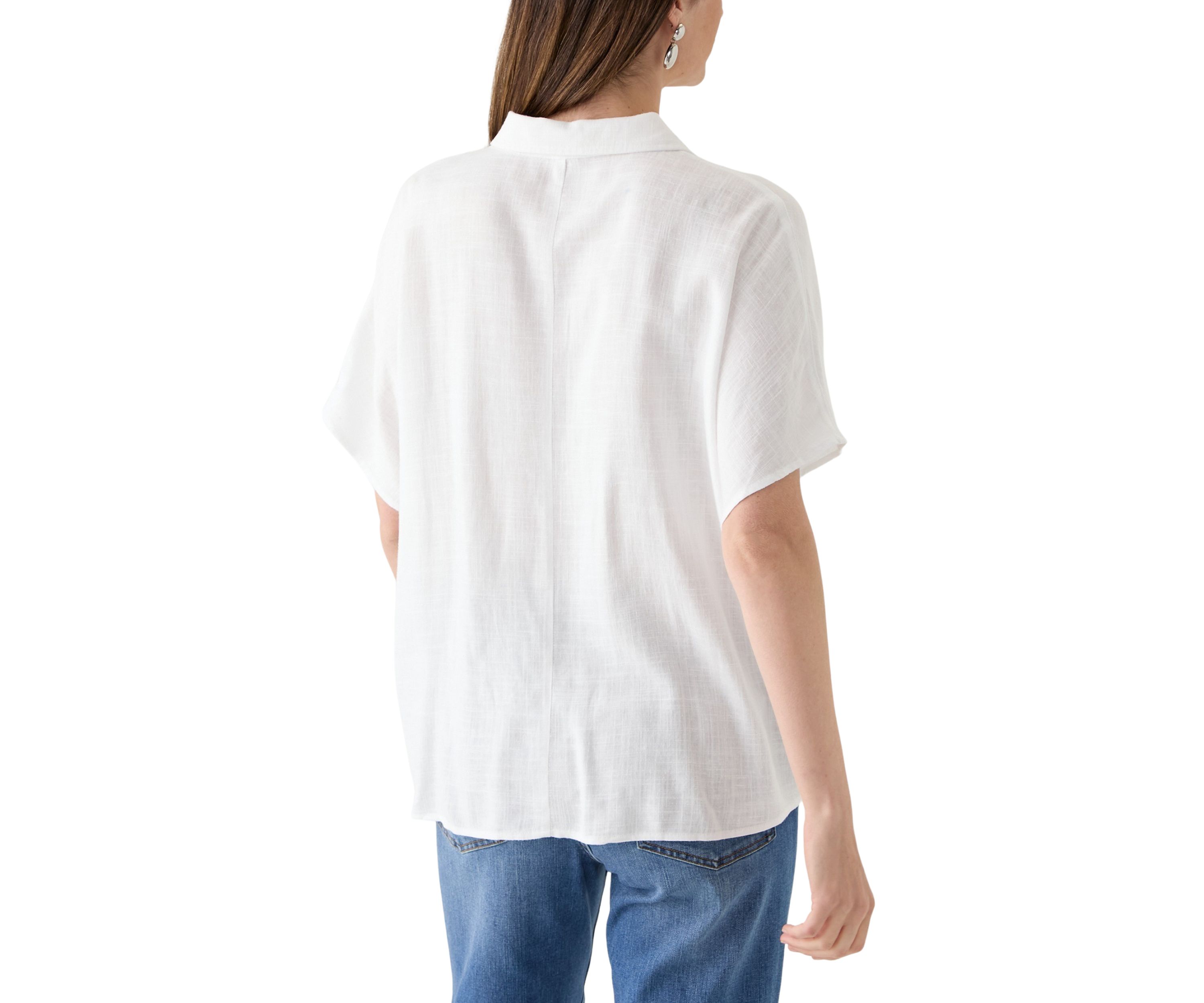 Petite Tie Front Shirt 