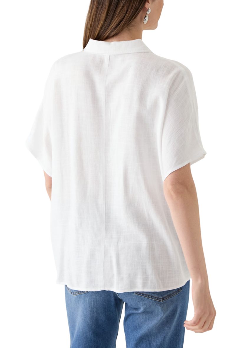Petite Tie Front Shirt 
