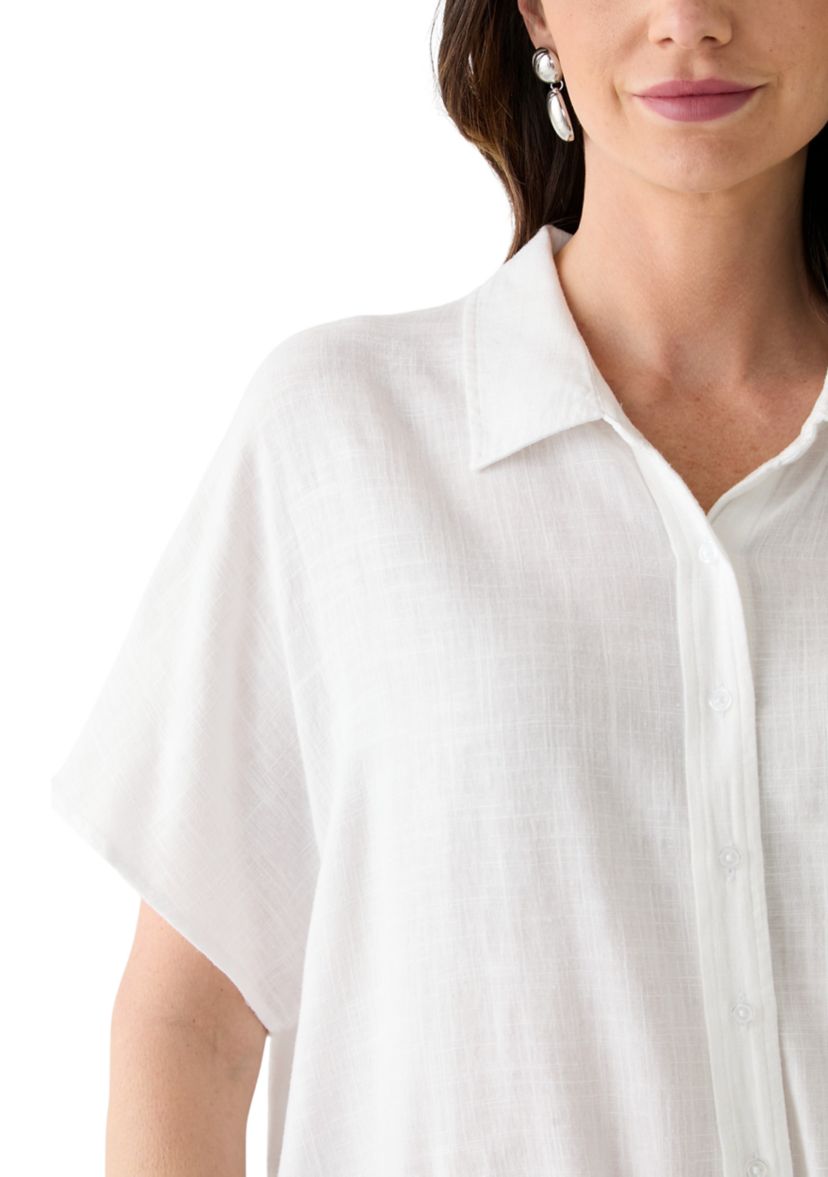 Petite Tie Front Shirt 