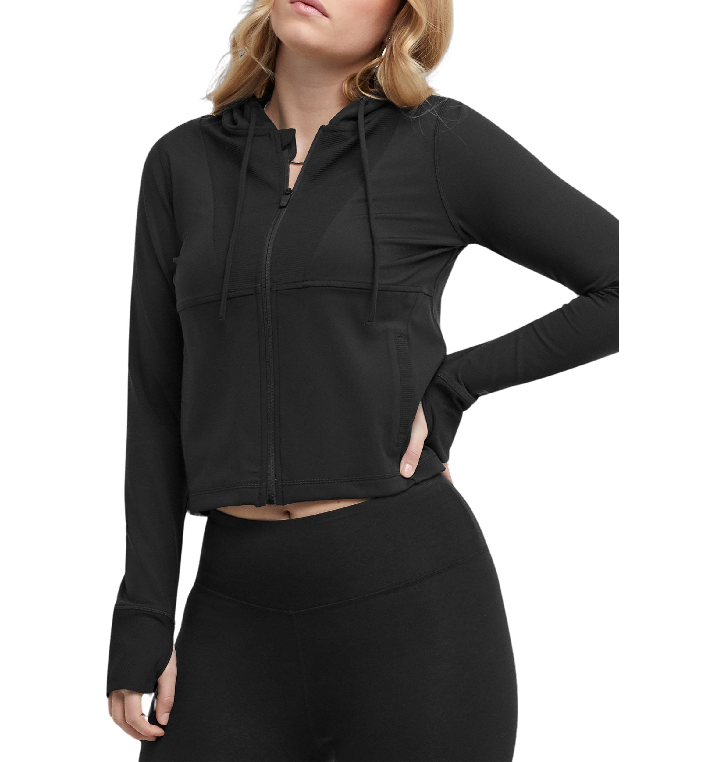 Soft Touch Zip Up Hooded Jacket