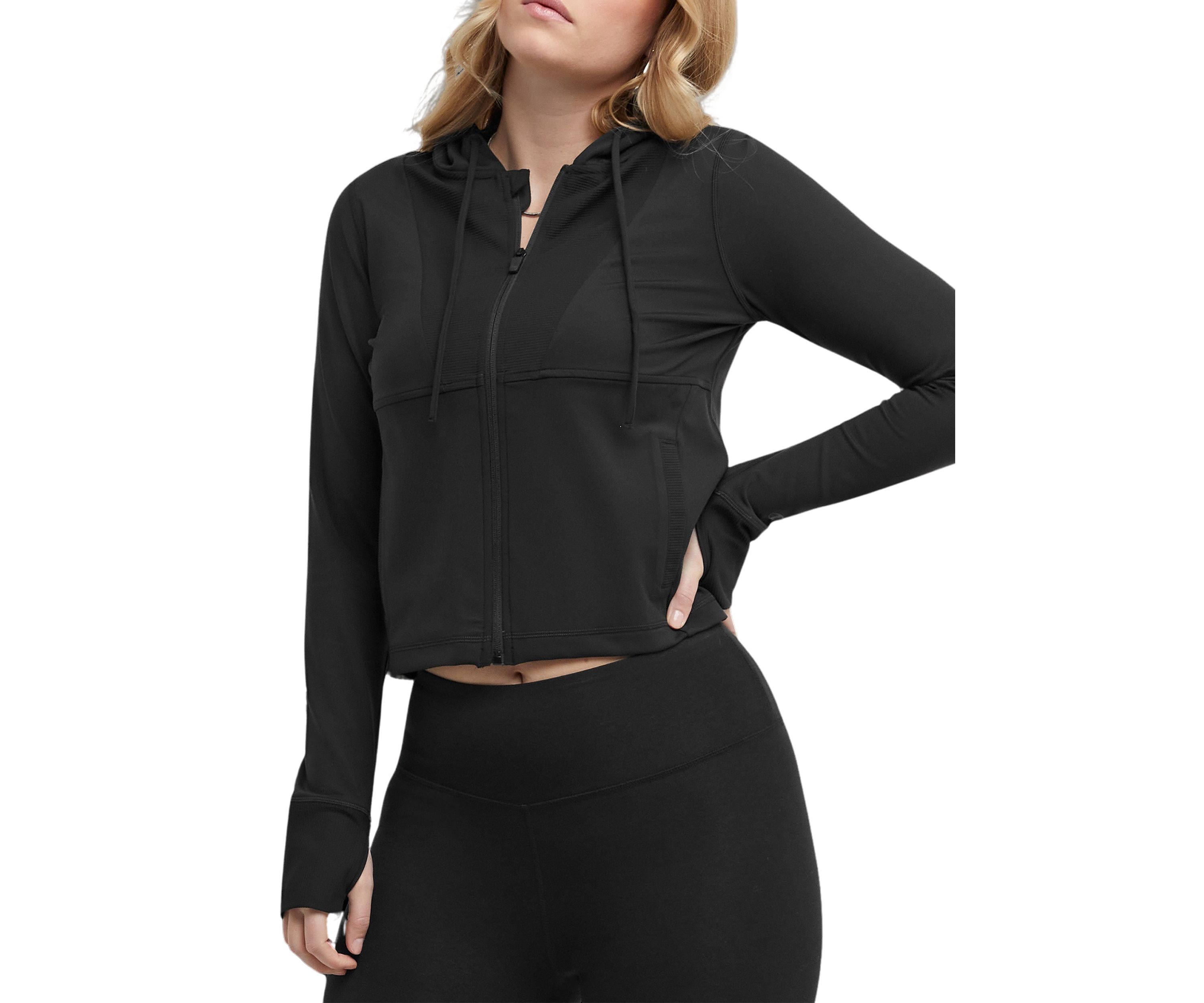 Soft Touch Zip Up Hooded Jacket